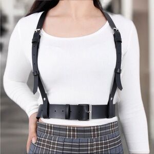 Harness Suspender Belt Black New